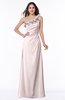Classic A-line One Shoulder Zip up Flower Plus Size Bridesmaid Dresses