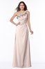 Classic A-line One Shoulder Zip up Flower Plus Size Bridesmaid Dresses