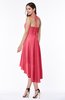 Casual A-line Sleeveless Zip up Chiffon Asymmetric Plus Size Bridesmaid Dresses