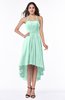 Casual A-line Sleeveless Zip up Chiffon Asymmetric Plus Size Bridesmaid Dresses