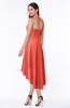 Casual A-line Sleeveless Zip up Chiffon Asymmetric Plus Size Bridesmaid Dresses