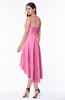 Casual A-line Sleeveless Zip up Chiffon Asymmetric Plus Size Bridesmaid Dresses