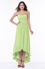 Romantic A-line Strapless Sleeveless Zipper Hi-Lo Plus Size Bridesmaid Dresses