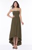 Romantic A-line Strapless Sleeveless Zipper Hi-Lo Plus Size Bridesmaid Dresses