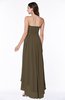 Romantic A-line Strapless Sleeveless Zipper Hi-Lo Plus Size Bridesmaid Dresses