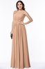 Elegant Asymmetric Neckline Chiffon Floor Length Pleated Plus Size Bridesmaid Dresses