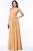 Elegant Asymmetric Neckline Chiffon Floor Length Pleated Plus Size Bridesmaid Dresses