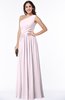 Elegant Asymmetric Neckline Chiffon Floor Length Pleated Plus Size Bridesmaid Dresses