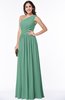 Elegant Asymmetric Neckline Chiffon Floor Length Pleated Plus Size Bridesmaid Dresses