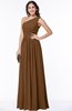 Elegant Asymmetric Neckline Chiffon Floor Length Pleated Plus Size Bridesmaid Dresses