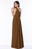 Elegant Asymmetric Neckline Chiffon Floor Length Pleated Plus Size Bridesmaid Dresses