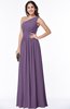 Elegant Asymmetric Neckline Chiffon Floor Length Pleated Plus Size Bridesmaid Dresses