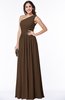 Elegant Asymmetric Neckline Chiffon Floor Length Pleated Plus Size Bridesmaid Dresses
