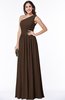 Elegant Asymmetric Neckline Chiffon Floor Length Pleated Plus Size Bridesmaid Dresses
