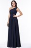 Elegant Asymmetric Neckline Chiffon Floor Length Pleated Plus Size Bridesmaid Dresses