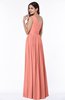 Elegant Asymmetric Neckline Chiffon Floor Length Pleated Plus Size Bridesmaid Dresses