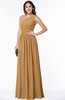Elegant Asymmetric Neckline Chiffon Floor Length Pleated Plus Size Bridesmaid Dresses