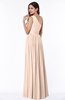 Elegant Asymmetric Neckline Chiffon Floor Length Pleated Plus Size Bridesmaid Dresses