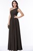 Elegant Asymmetric Neckline Chiffon Floor Length Pleated Plus Size Bridesmaid Dresses