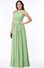 Elegant Asymmetric Neckline Chiffon Floor Length Pleated Plus Size Bridesmaid Dresses