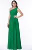 Elegant Asymmetric Neckline Chiffon Floor Length Pleated Plus Size Bridesmaid Dresses