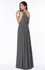 Elegant Asymmetric Neckline Chiffon Floor Length Pleated Plus Size Bridesmaid Dresses