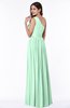 Elegant Asymmetric Neckline Chiffon Floor Length Pleated Plus Size Bridesmaid Dresses