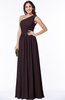 Elegant Asymmetric Neckline Chiffon Floor Length Pleated Plus Size Bridesmaid Dresses