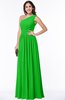 Elegant Asymmetric Neckline Chiffon Floor Length Pleated Plus Size Bridesmaid Dresses