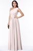Elegant Asymmetric Neckline Chiffon Floor Length Pleated Plus Size Bridesmaid Dresses