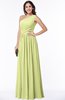Elegant Asymmetric Neckline Chiffon Floor Length Pleated Plus Size Bridesmaid Dresses