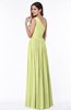 Elegant Asymmetric Neckline Chiffon Floor Length Pleated Plus Size Bridesmaid Dresses