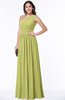 Elegant Asymmetric Neckline Chiffon Floor Length Pleated Plus Size Bridesmaid Dresses