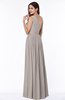Elegant Asymmetric Neckline Chiffon Floor Length Pleated Plus Size Bridesmaid Dresses