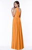 Elegant Asymmetric Neckline Chiffon Floor Length Pleated Plus Size Bridesmaid Dresses