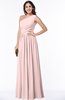 Elegant Asymmetric Neckline Chiffon Floor Length Pleated Plus Size Bridesmaid Dresses