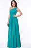 Elegant Asymmetric Neckline Chiffon Floor Length Pleated Plus Size Bridesmaid Dresses
