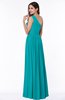 Elegant Asymmetric Neckline Chiffon Floor Length Pleated Plus Size Bridesmaid Dresses