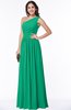 Elegant Asymmetric Neckline Chiffon Floor Length Pleated Plus Size Bridesmaid Dresses