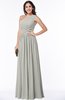 Elegant Asymmetric Neckline Chiffon Floor Length Pleated Plus Size Bridesmaid Dresses