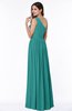 Elegant Asymmetric Neckline Chiffon Floor Length Pleated Plus Size Bridesmaid Dresses