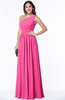 Elegant Asymmetric Neckline Chiffon Floor Length Pleated Plus Size Bridesmaid Dresses