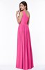 Elegant Asymmetric Neckline Chiffon Floor Length Pleated Plus Size Bridesmaid Dresses