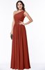 Elegant Asymmetric Neckline Chiffon Floor Length Pleated Plus Size Bridesmaid Dresses