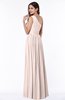 Elegant Asymmetric Neckline Chiffon Floor Length Pleated Plus Size Bridesmaid Dresses