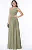 Elegant Asymmetric Neckline Chiffon Floor Length Pleated Plus Size Bridesmaid Dresses