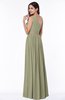 Elegant Asymmetric Neckline Chiffon Floor Length Pleated Plus Size Bridesmaid Dresses