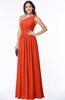 Elegant Asymmetric Neckline Chiffon Floor Length Pleated Plus Size Bridesmaid Dresses