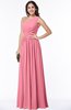 Elegant Asymmetric Neckline Chiffon Floor Length Pleated Plus Size Bridesmaid Dresses