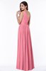 Elegant Asymmetric Neckline Chiffon Floor Length Pleated Plus Size Bridesmaid Dresses